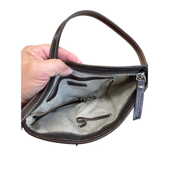 Dooney & Bourke Womens Orange brown satchel handbag small SKU8150 - Picture 10 of 16